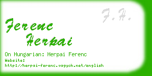 ferenc herpai business card